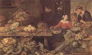 Frans Snyders Fruit and Vegetable Stall (mk14) oil on canvas